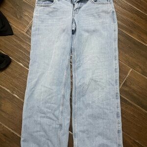 Hollister Low-Rise Baggy Jeans in Light Blue